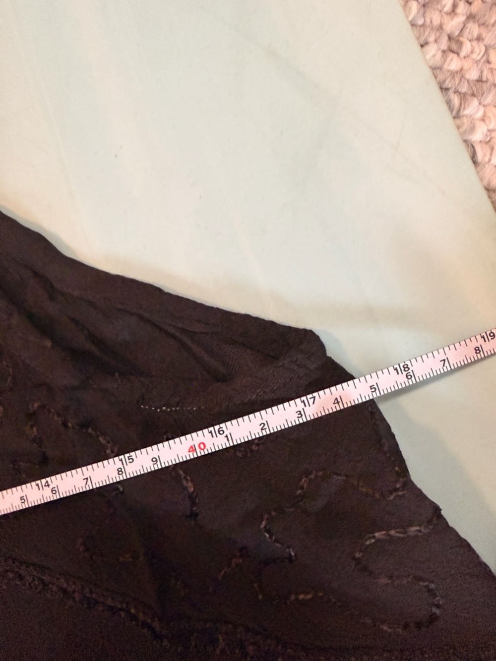 Rhea Festival Black Embroidered Scoop-Neck tank top - oversized NWT 100% Viscose - Picture 6 of 7